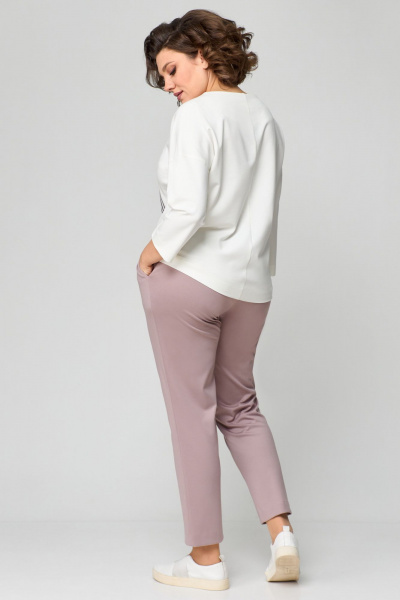 Брюки, туника Мишель стиль 1134 бежево-молочный - фото 2