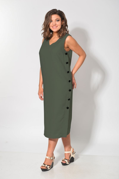 Сарафан Диомант 1527 хаки - фото 1