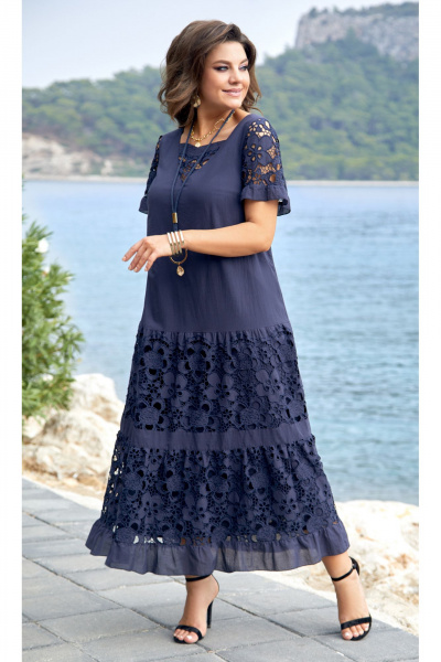 Платье Vittoria Queen 20883 темно-синий - фото 3