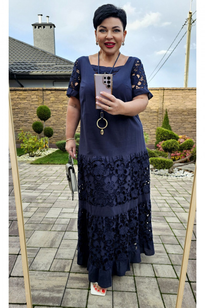 Платье Vittoria Queen 20883 темно-синий - фото 4