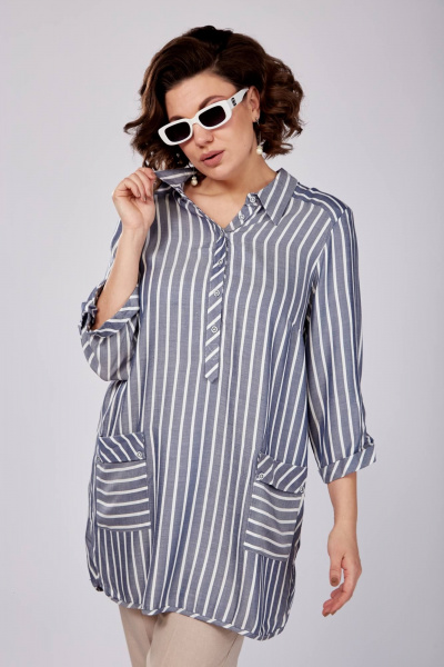 Блуза SOVITA 1164 джинс - фото 5