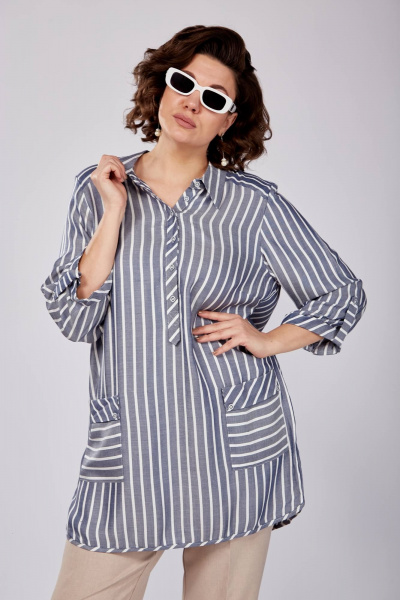 Блуза SOVITA 1164 джинс - фото 1