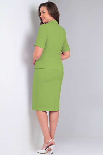 Летний деловой женский жакет и юбка комплект LeNata 21117 лайм - фото 3