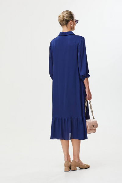 Платье с воланами и пуговицами: насыщенный фиолетовый цвет Твой имидж 1757/1 синий - фото 7