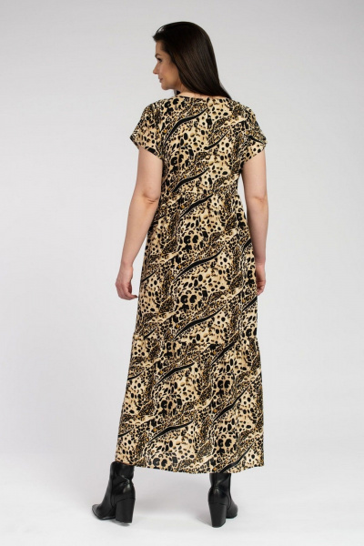 Платье FASHION CENTRE В-3539 черно-песочный - фото 5