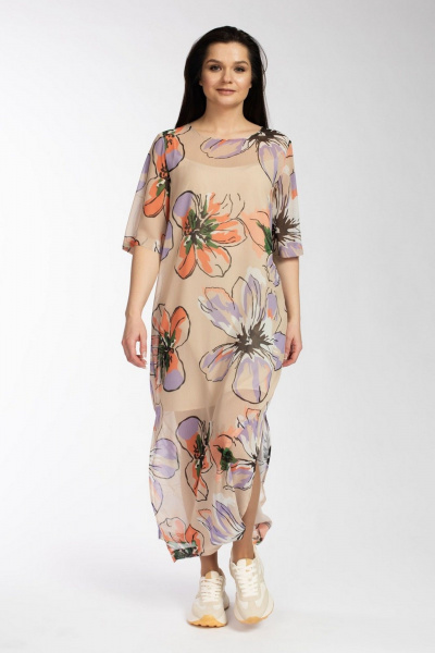 Платье FASHION CENTRE П-3512 кремовый - фото 2