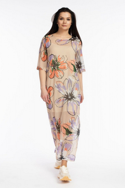 Платье FASHION CENTRE П-3512 кремовый - фото 1