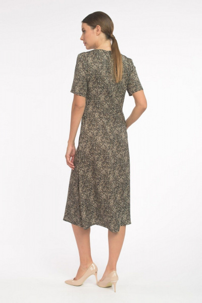 Платье FASHION CENTRE П-3540 черно-коричневый - фото 4