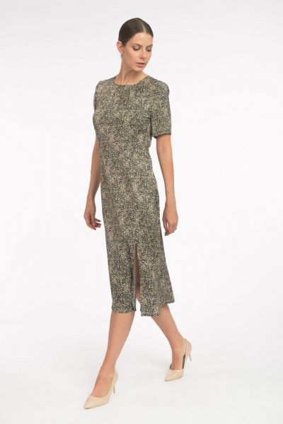 Платье FASHION CENTRE П-3540 черно-коричневый - фото 3