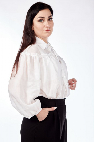 Брюки палацо с высокой посадкой и стрелками Nati Brend 0015 черный - фото 4