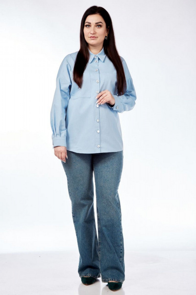 Рубашка Nati Brend 0017 голубой - фото 1