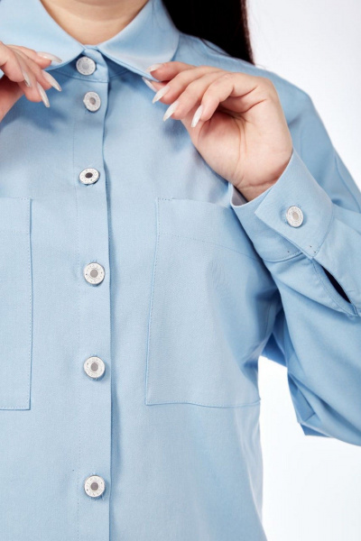 Рубашка Nati Brend 0017 голубой - фото 2