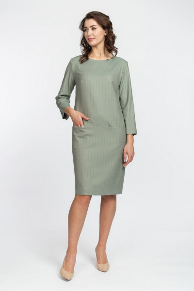 Платье из текстиля с потайными карманами и 3/4 рукавом FASHION CENTRE Пв-3611 - фото 3