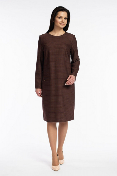 Платье из вискозы с карманами и прямым силуэтом FASHION CENTRE Пв-3620 - фото 4