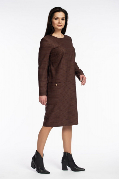 Платье из вискозы с карманами и прямым силуэтом FASHION CENTRE Пв-3620 - фото 2