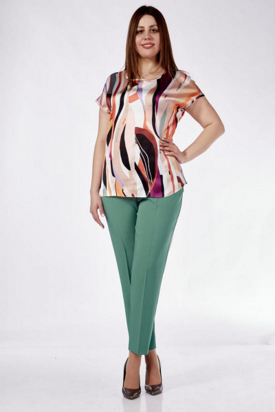 Блуза, брюки, жакет Милора-стиль 1204 - фото 3