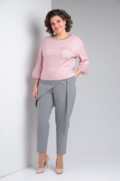 Брюки, джемпер ZigzagStyle 509 розовый - фото 2