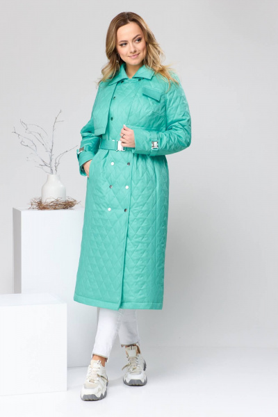 Плащ Romanovich Style 9-2209 бирюза - фото 11