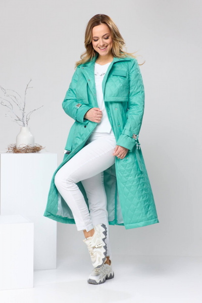 Плащ Romanovich Style 9-2209 бирюза - фото 7