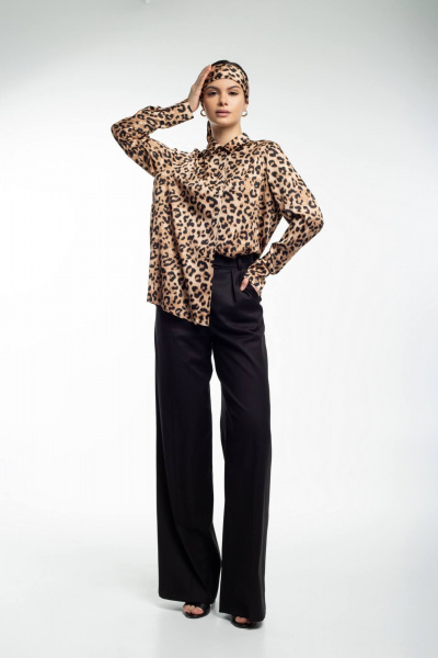 Блуза Kiwi 3007 лео_коричневый - фото 2