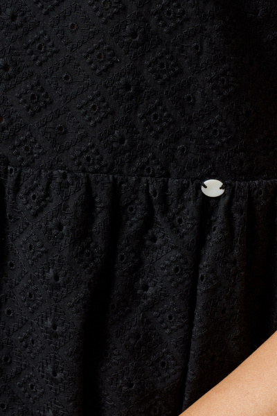 Платье на каждый день с воланами и хлопковым подкладом Панда 186080w черный - фото 3