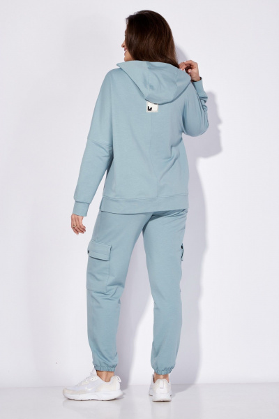 Брюки и свитшот комплект из трикотажа для демисезона TAiER 1259 голубой - фото 5