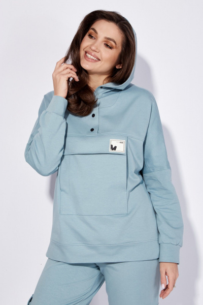 Брюки и свитшот комплект из трикотажа для демисезона TAiER 1259 голубой - фото 4