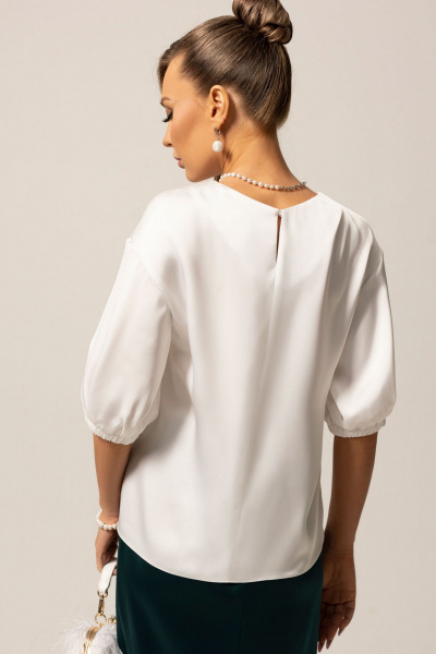 Блуза и юбка нарядный комплект из текстиля Golden Valley 6588 молочно-зеленый - фото 5