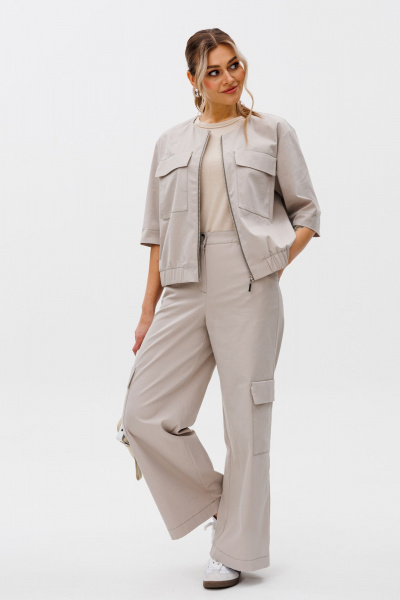 Брюки, жакет Gizart 5287 бежевый - фото 10