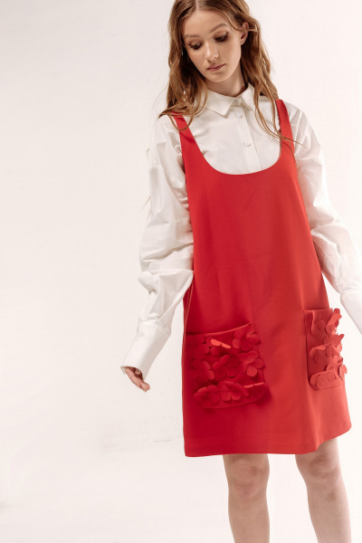 Сарафан FLAIM 1059 красный - фото 10