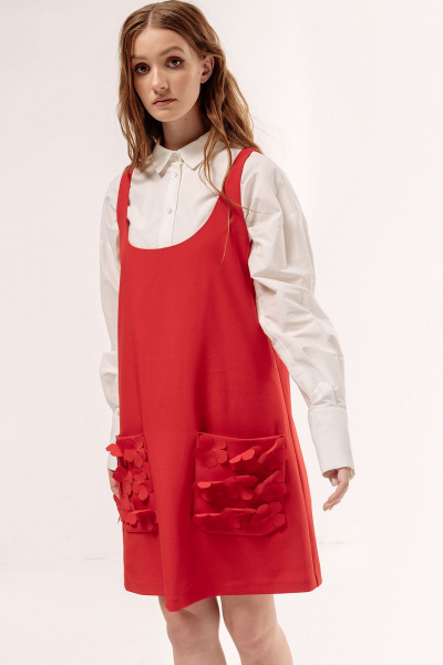 Сарафан FLAIM 1059 красный - фото 9