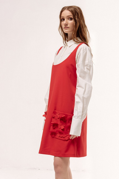 Сарафан FLAIM 1059 красный - фото 6