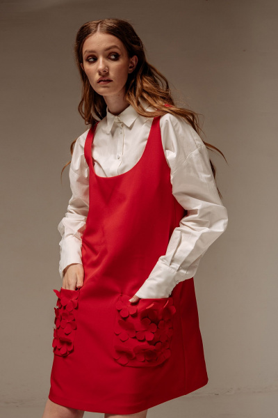 Сарафан FLAIM 1059 красный - фото 2