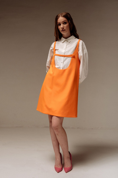 Сарафан FLAIM 1060 оранжевый - фото 4