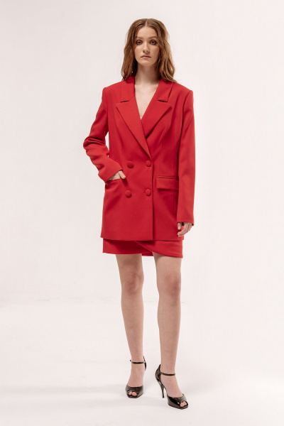 Жакет, юбка FLAIM 1062 красный - фото 5