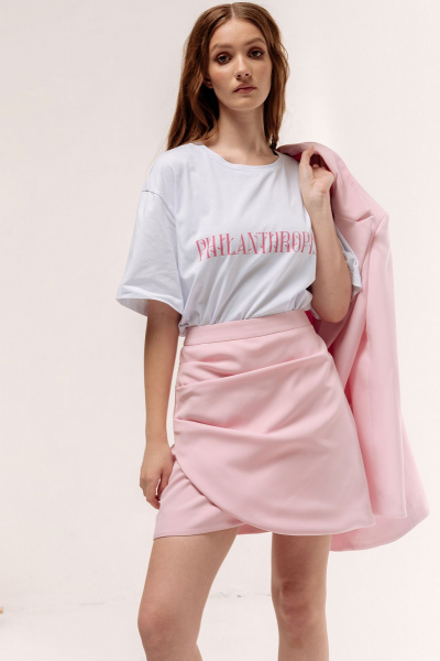 Жакет, юбка FLAIM 1063 розовый - фото 12