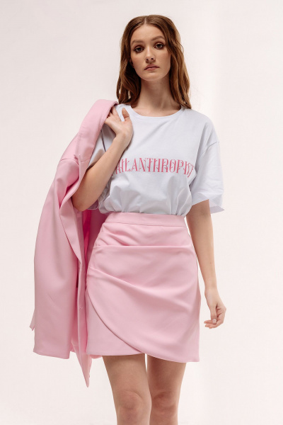 Жакет, юбка FLAIM 1063 розовый - фото 11