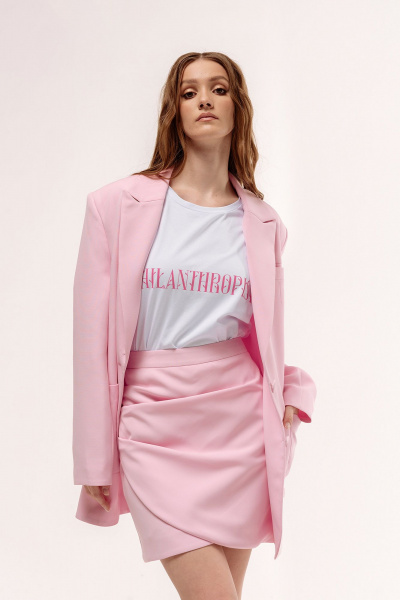 Жакет, юбка FLAIM 1063 розовый - фото 10