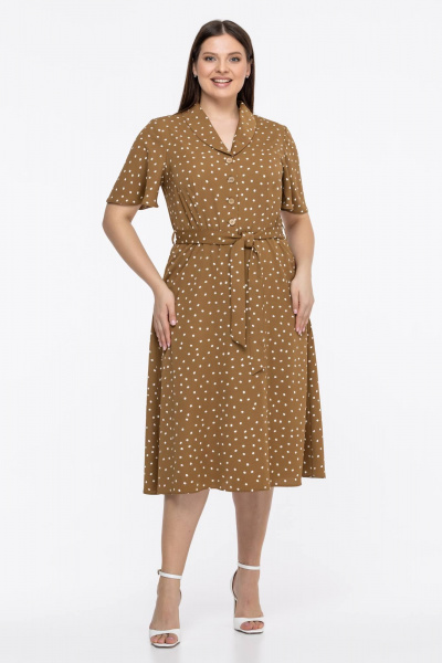 Платье Avila 0956 светло-коричневый - фото 2