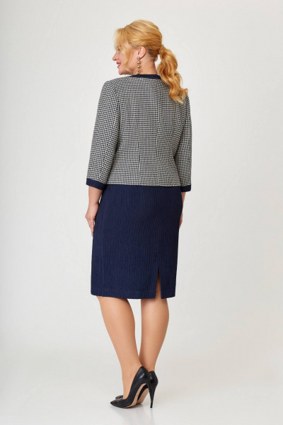 Жакет, платье Slaviaelit 474-1 синий - фото 3