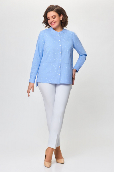 Блуза DaLi 5373 Б голубая - фото 1