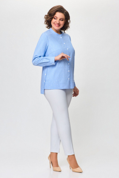 Блуза DaLi 5373 Б голубая - фото 2