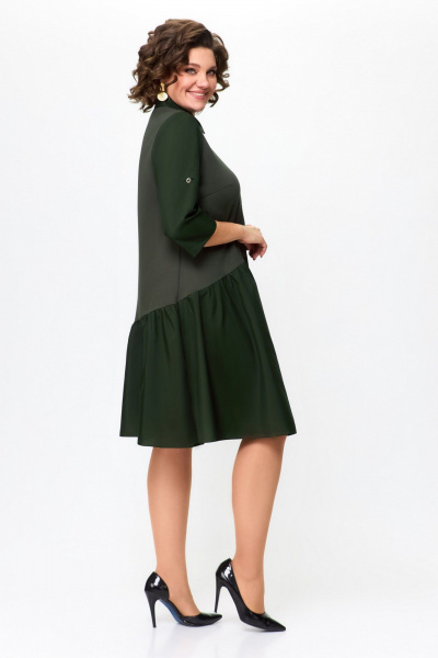 Платье из текстиля в стиле на каждый день, длина 102 см DaLi 5617 б хаки - фото 5