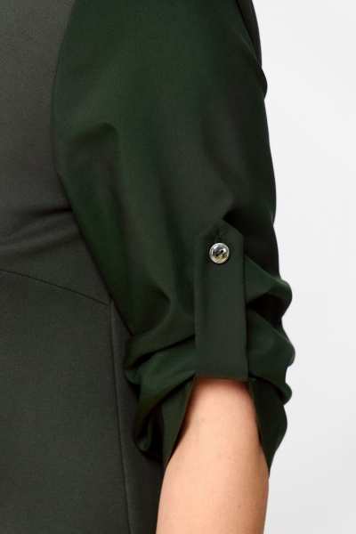 Платье из текстиля в стиле на каждый день, длина 102 см DaLi 5617 б хаки - фото 4