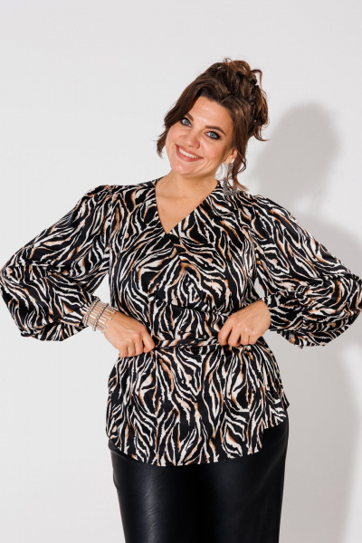 Блуза Anelli 1423 зебра - фото 4