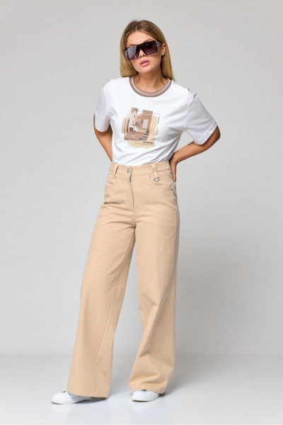 Брюки Laikony L-751-2 бежевый - фото 1