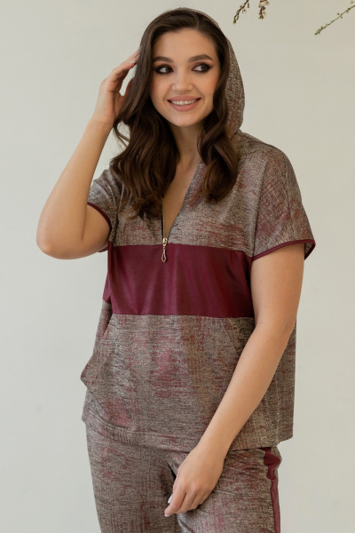 Брюки, джемпер Mislana 542 бордо - фото 5