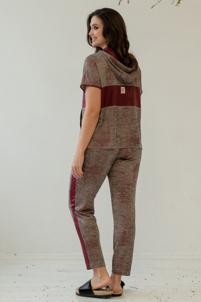 Брюки, джемпер Mislana 542 бордо - фото 4