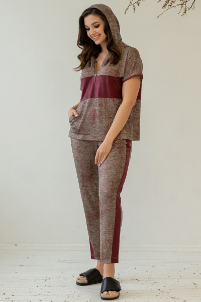 Брюки, джемпер Mislana 542 бордо - фото 2