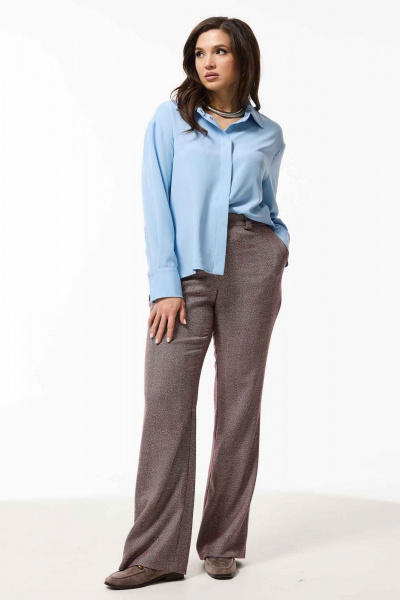 Блуза Mislana 1014 голубой - фото 3